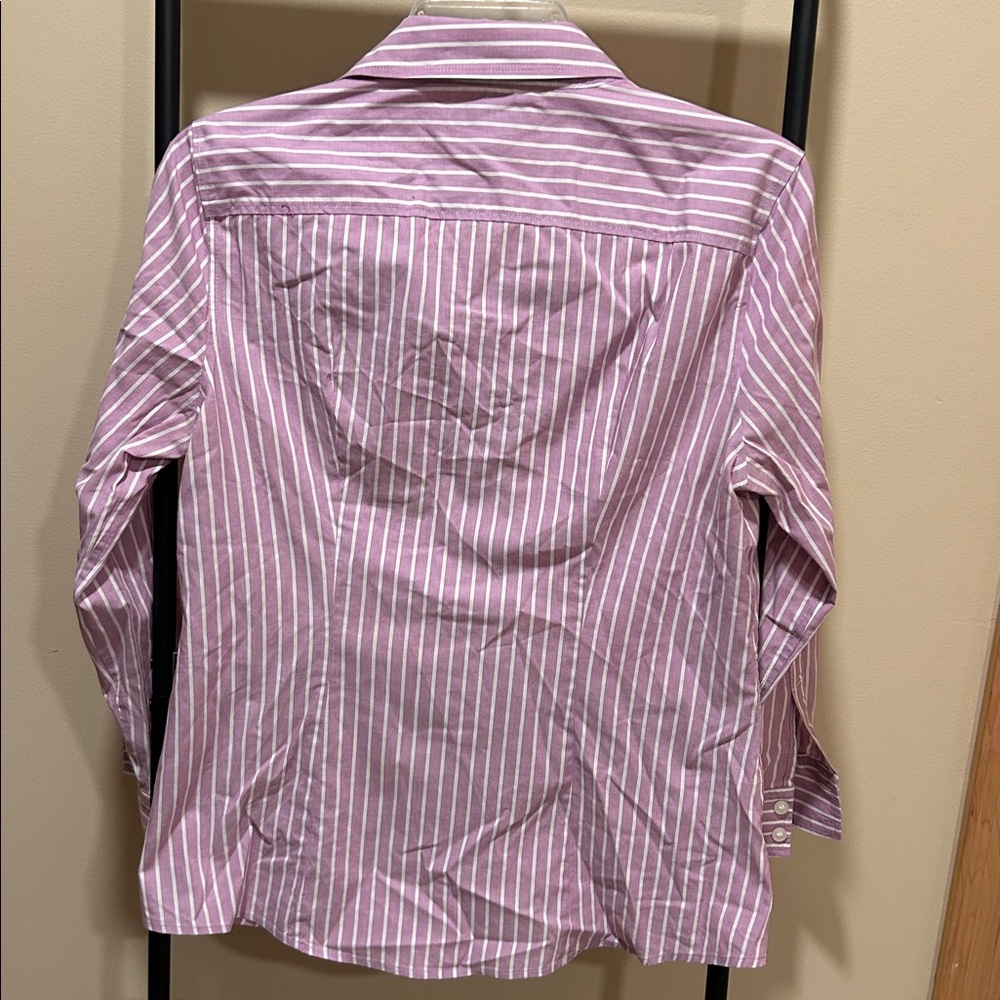 Banana Republic Lavender Striped Dress Shirt - Picture 3 of 4